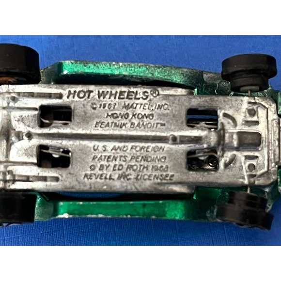 1968 Mattel Hot Wheels Redline Beatnik Bandit Green w/Dark interior HK Rare! - Picture 9 of 10